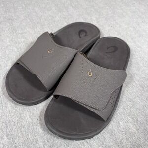 OLUKAI Nalu Slide Men's Size US 13M EUR 46 DK Java Comfort Sandal